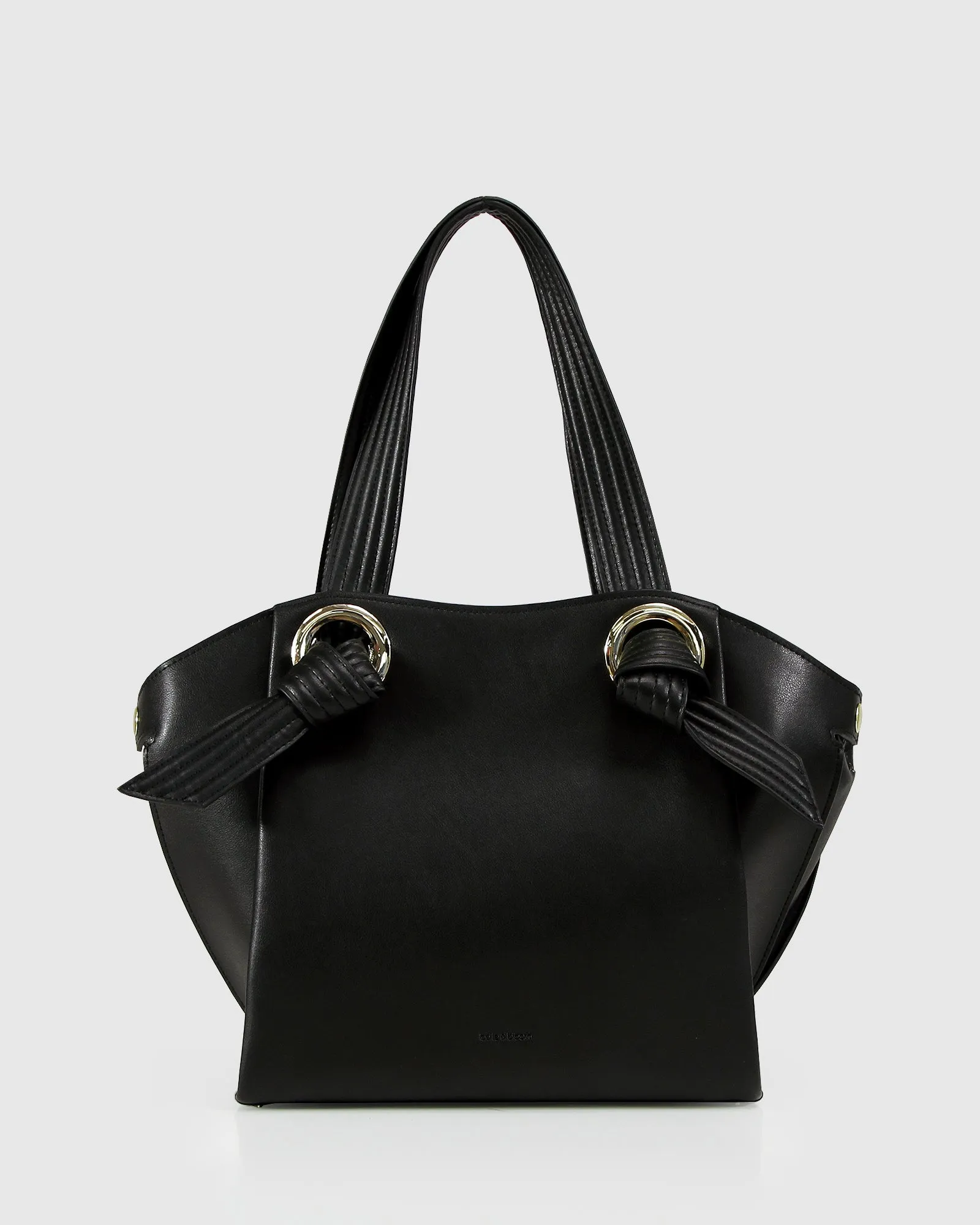 Heart Of Gold Leather Shoulder Bag - Black