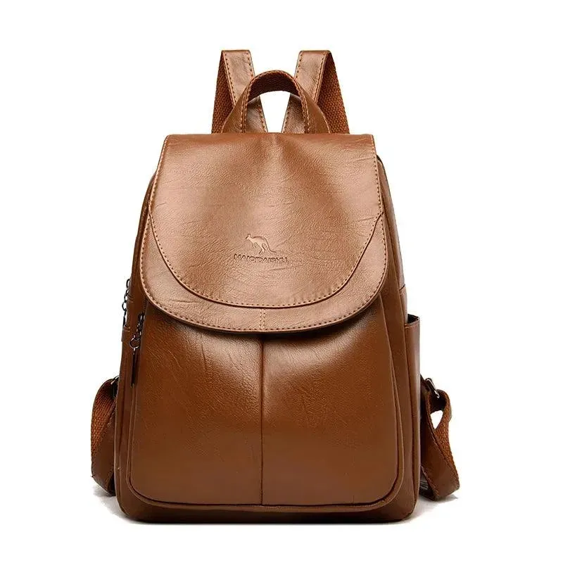 High Quality Soft Leather Women's Backpack