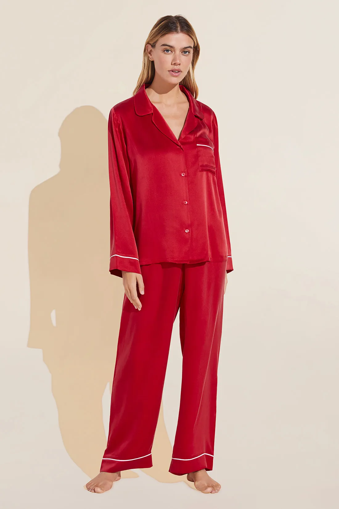 Inez Washable Silk Long PJ Set