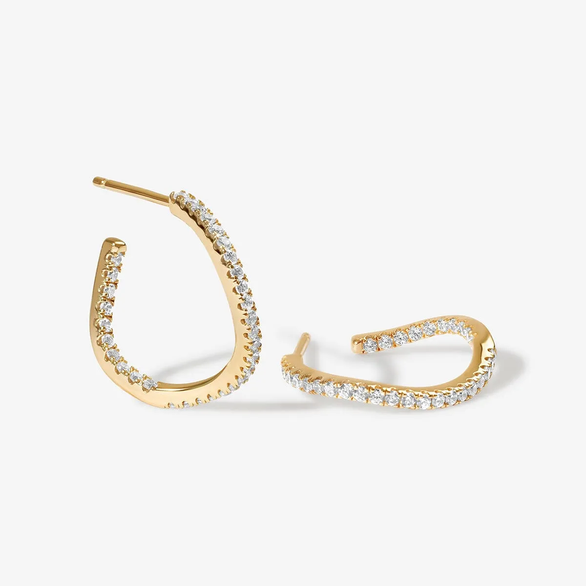 Kaelin wave mini hoop earrings