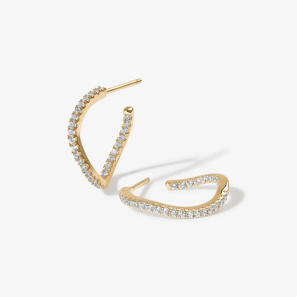 Kaelin wave mini hoop earrings