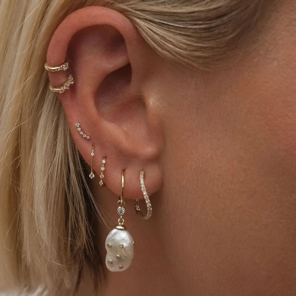 Kaelin wave mini hoop earrings