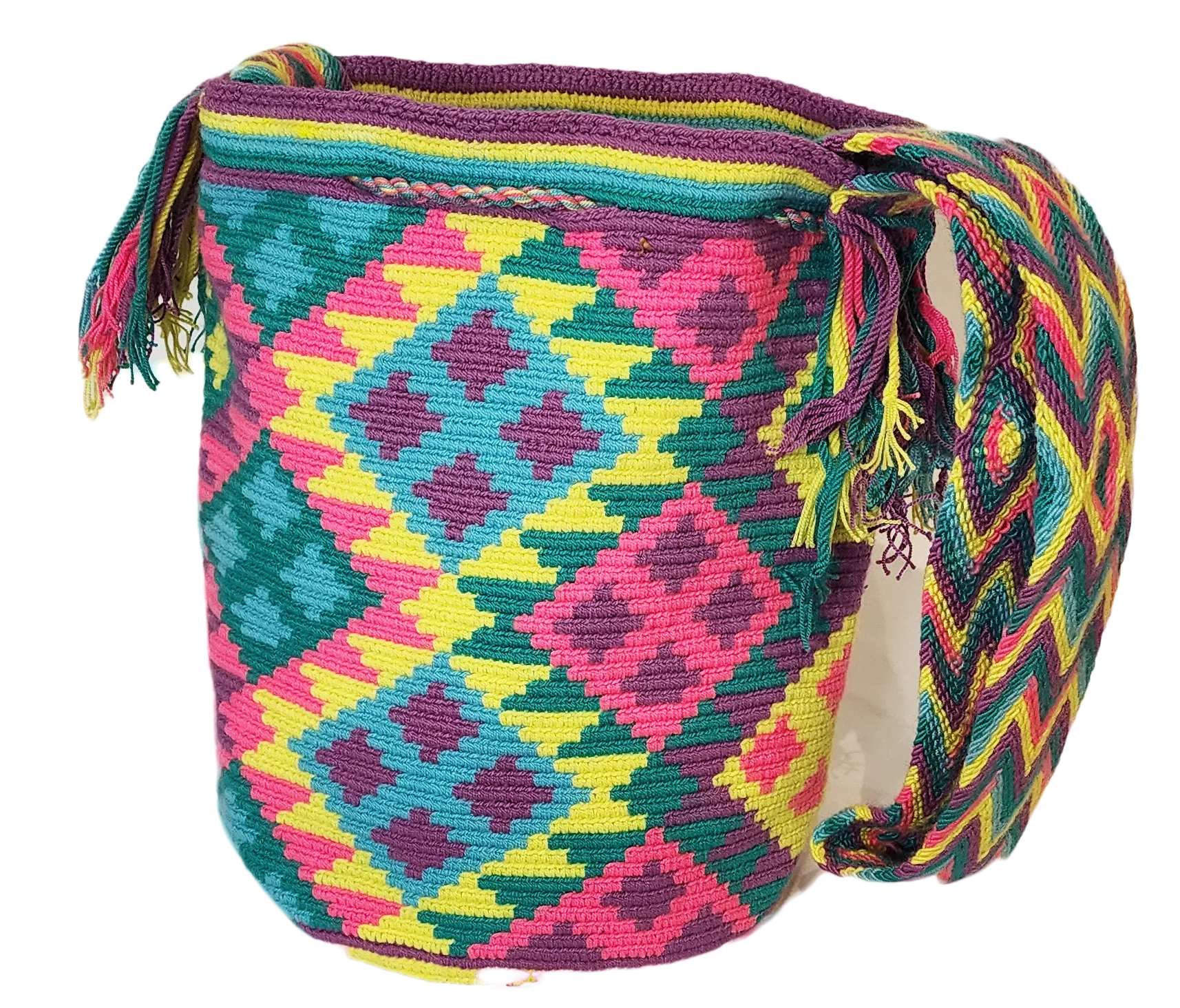 Kenzie Large Handmade Crochet Wayuu Mochila Bag