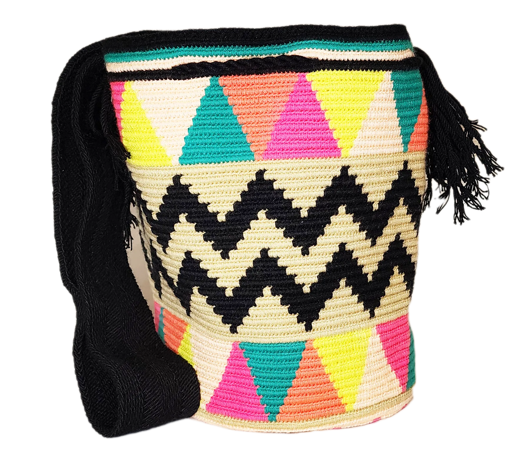 Kinsley Large Handmade Crochet Wayuu Mochila Bag