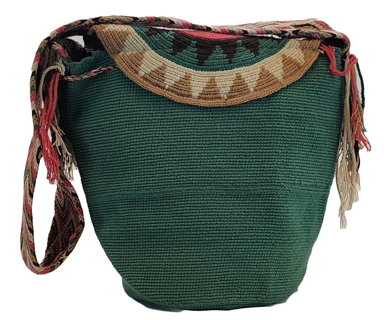 Lauryn Large Handmade Crochet Wayuu Bag with Lid