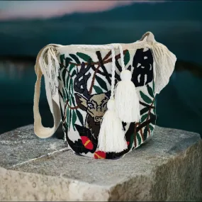 Lilianna Large Handmade Punch-needle Wayuu Mochila Bag