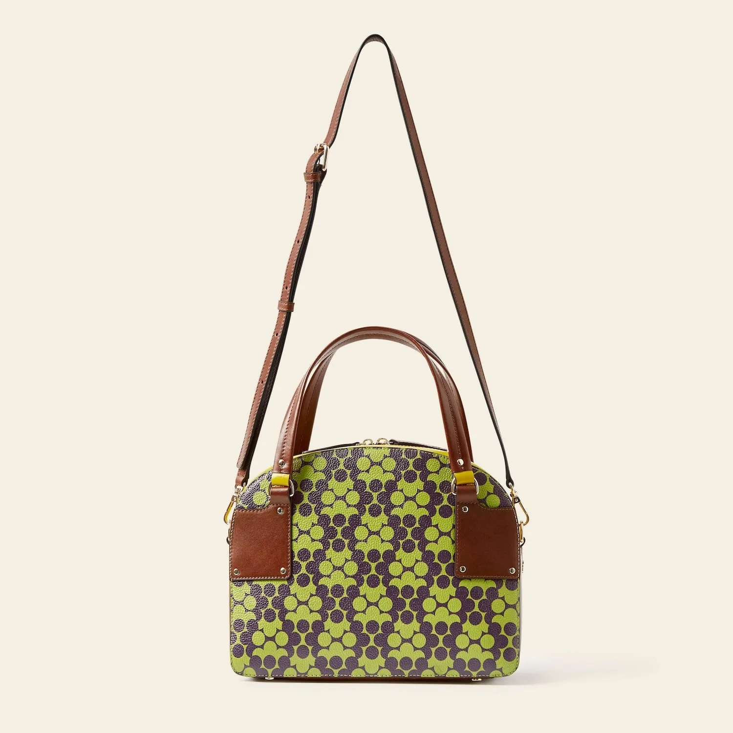 Luna Bowling Bag - Purple Puzzle Flower