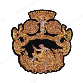 Luxury Black & Gold Ancient Greek Baroque Design Patch