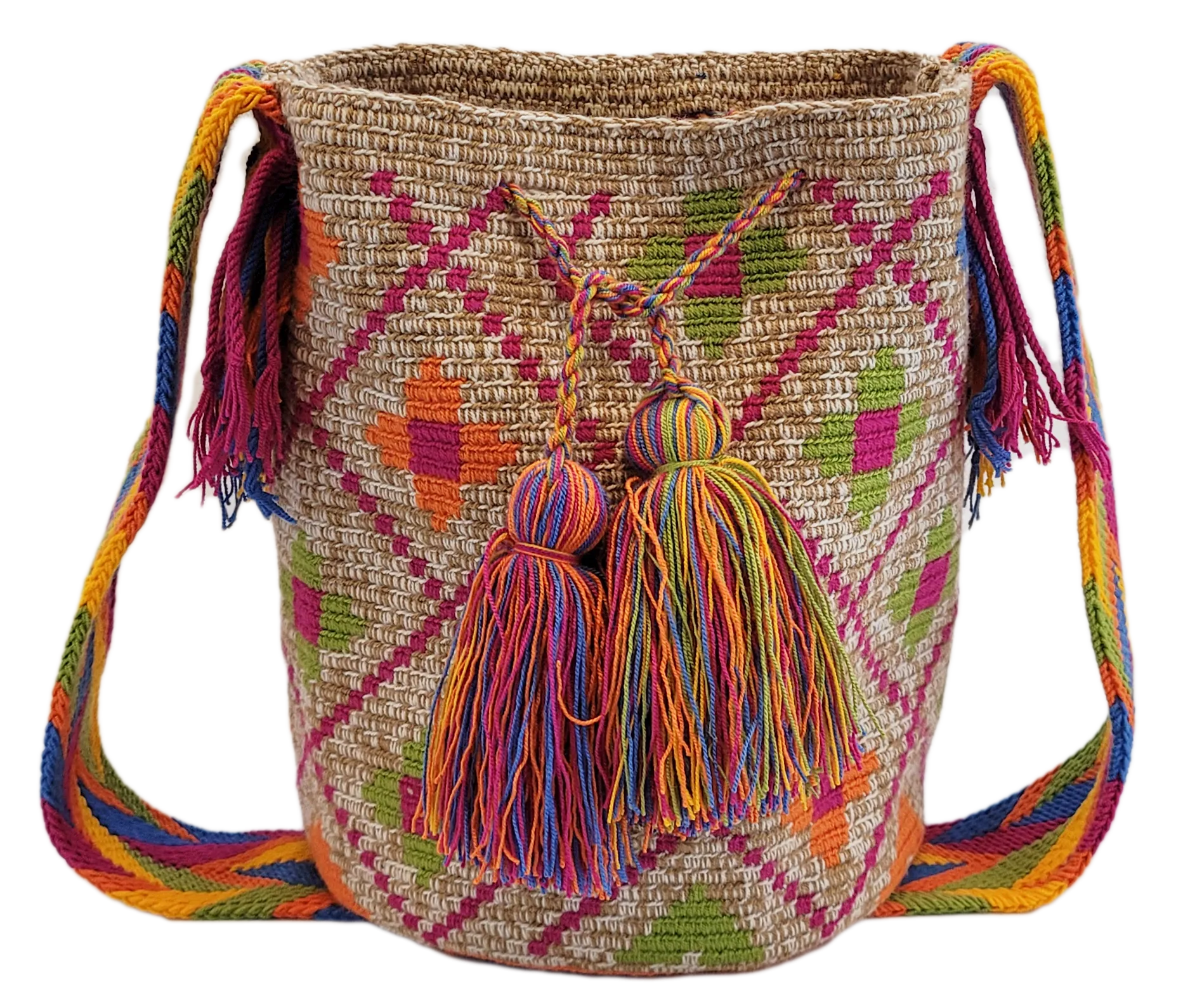 Lydia Large Handmade Crochet Wayuu Mochila Bag