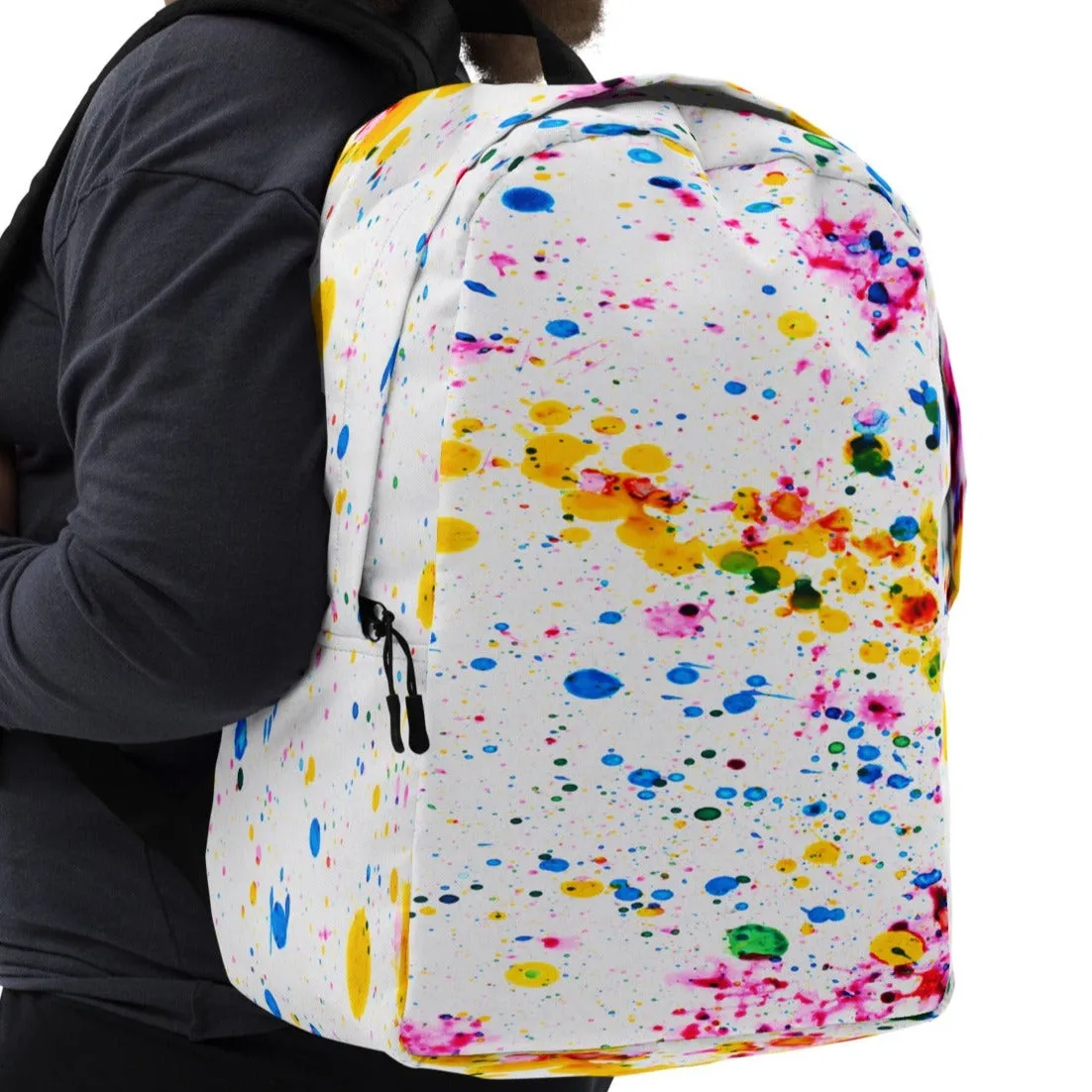 Minimalist Backpack Paint Splash Design