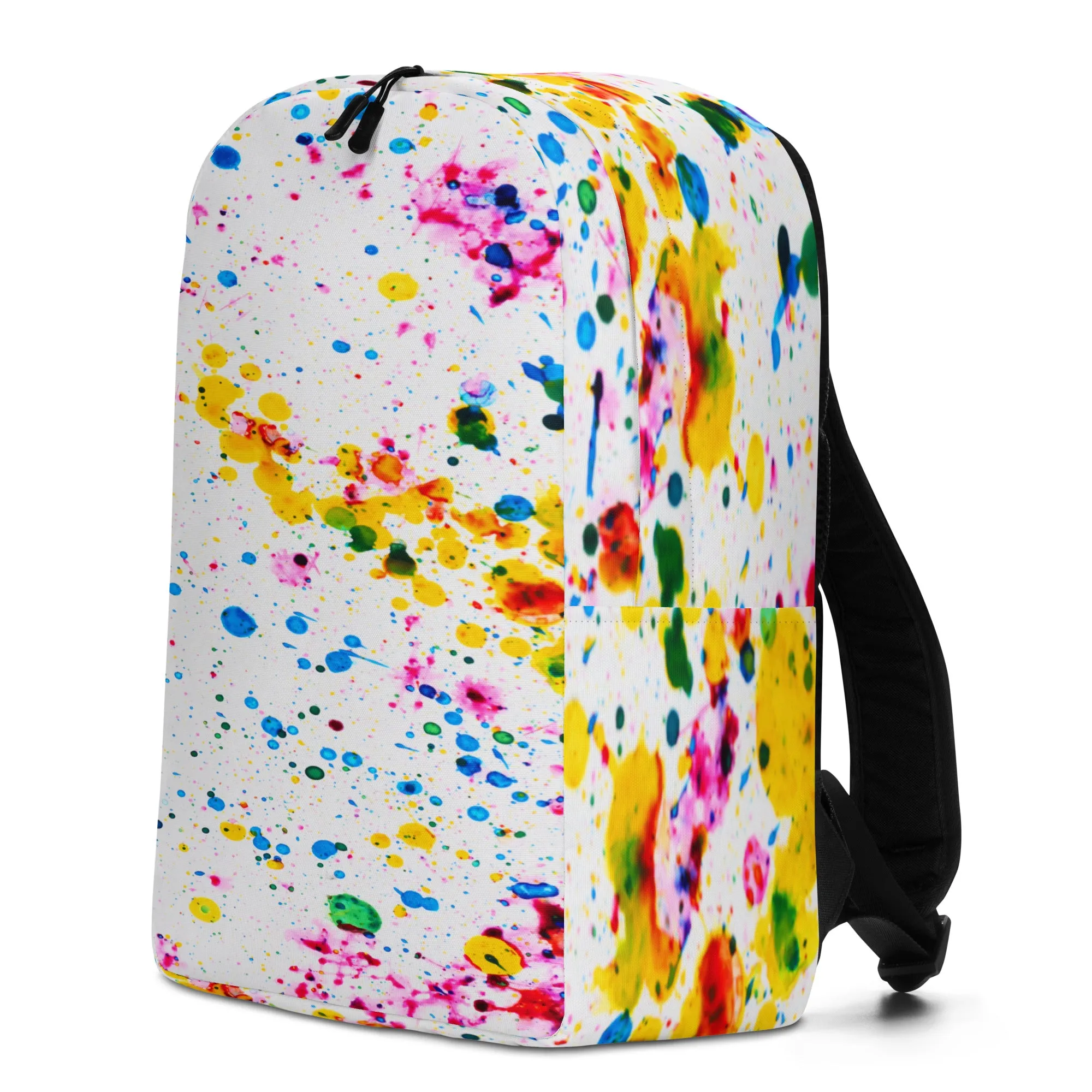 Minimalist Backpack Paint Splash Design