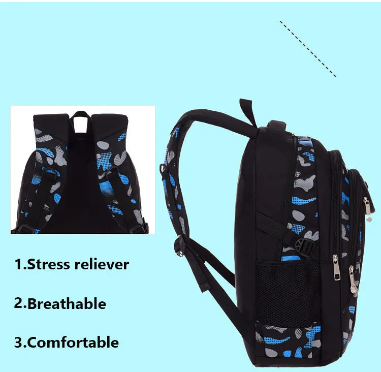 New Waterproof Children School Bags Backpacks For  Teenagers Boys Kids Primary School