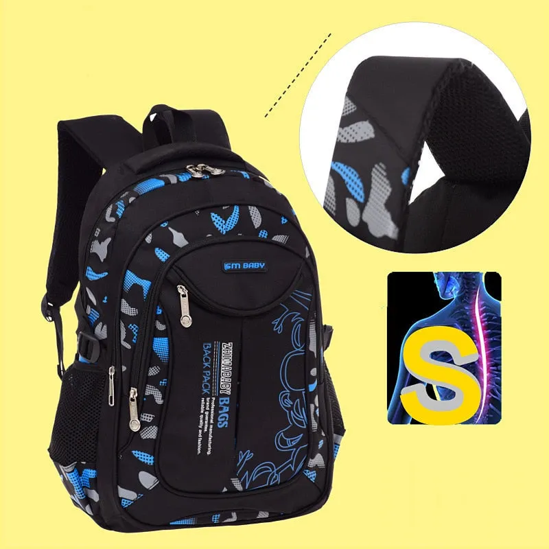 New Waterproof Children School Bags Backpacks For  Teenagers Boys Kids Primary School