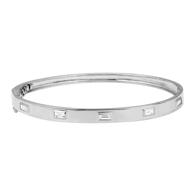 NICOLA CLASSIC INSET BAGUETTE DIAMOND BANGLE