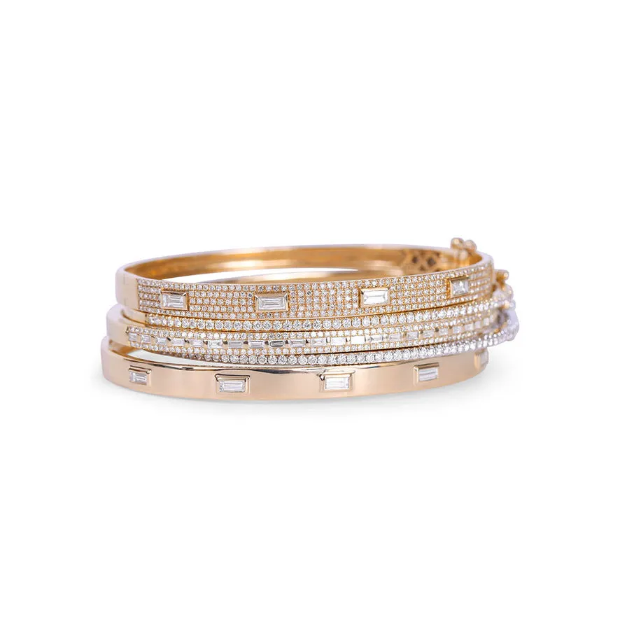 NICOLA CLASSIC INSET BAGUETTE DIAMOND BANGLE