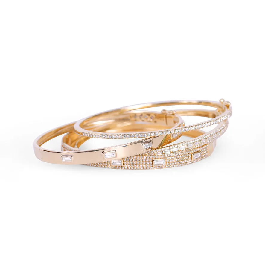 NICOLA CLASSIC INSET BAGUETTE DIAMOND BANGLE