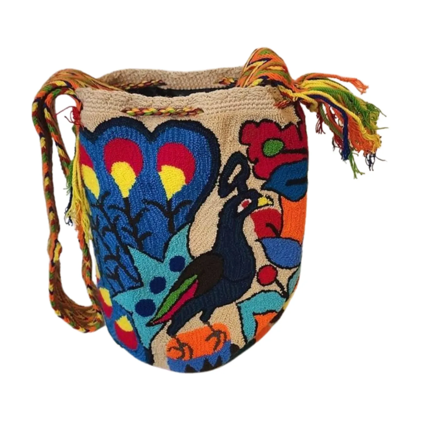 Oaklyn Large Handmade Punch-needle Wayuu Mochila Bag