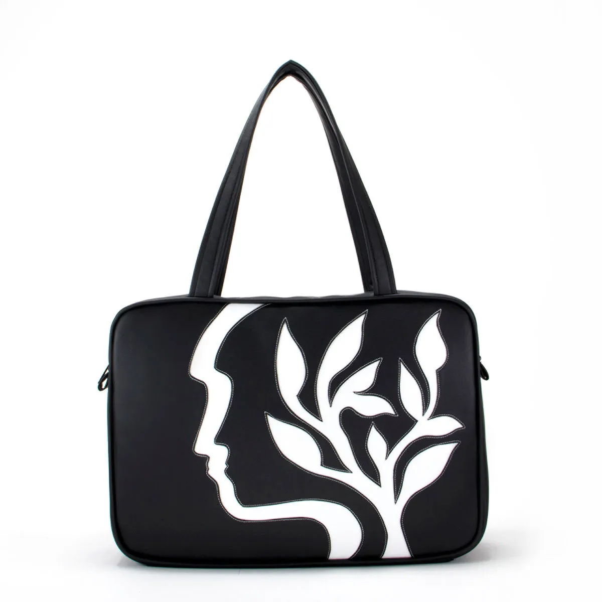 "Silhouette" Vegan Large Tote – Design by Dallas Artist Jody Pham (Multicolored)