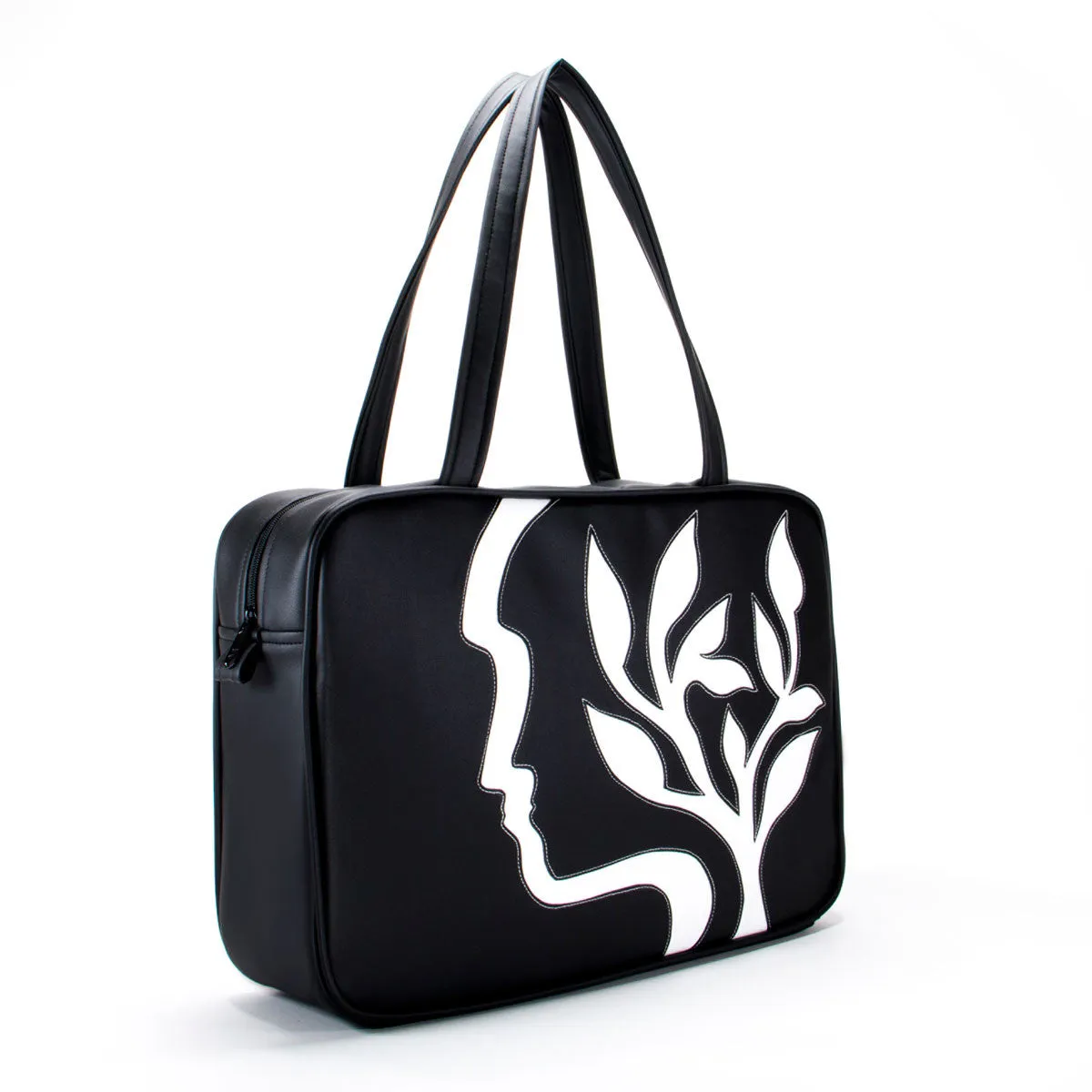 "Silhouette" Vegan Large Tote – Design by Dallas Artist Jody Pham (Multicolored)