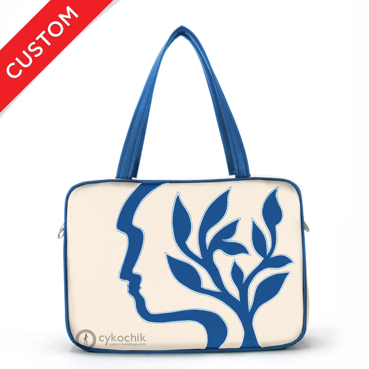 "Silhouette" Vegan Large Tote – Design by Dallas Artist Jody Pham (Multicolored)