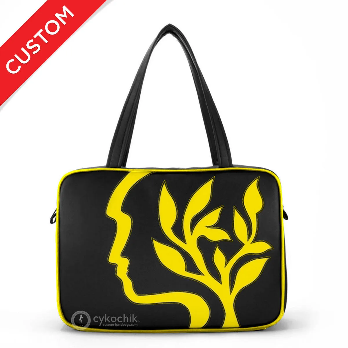 "Silhouette" Vegan Large Tote – Design by Dallas Artist Jody Pham (Multicolored)