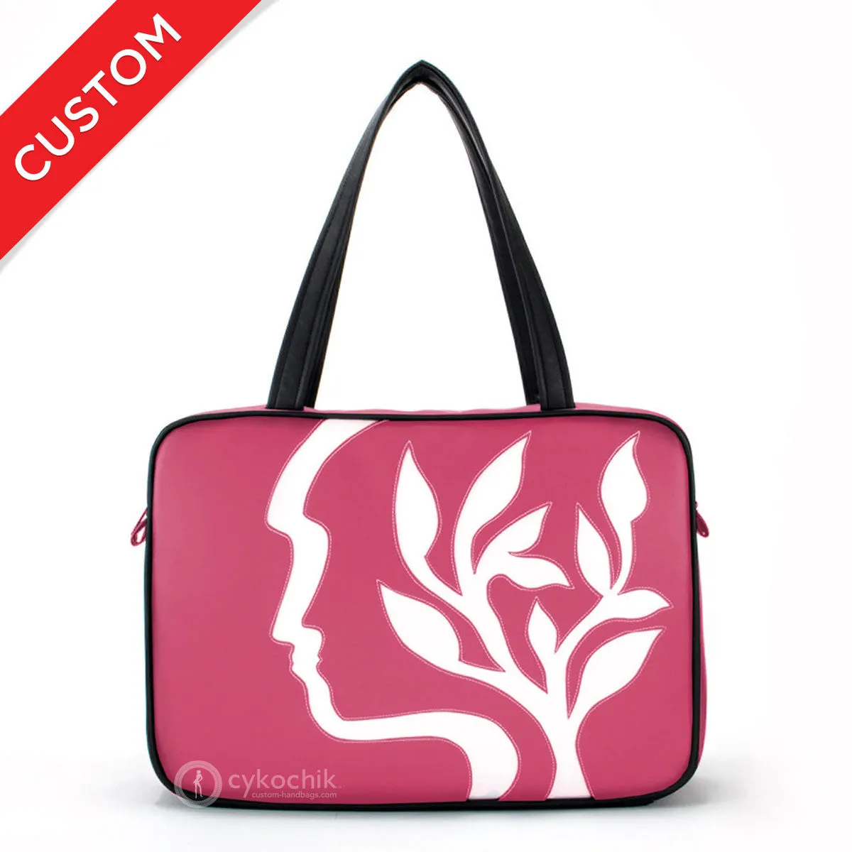 "Silhouette" Vegan Large Tote – Design by Dallas Artist Jody Pham (Multicolored)