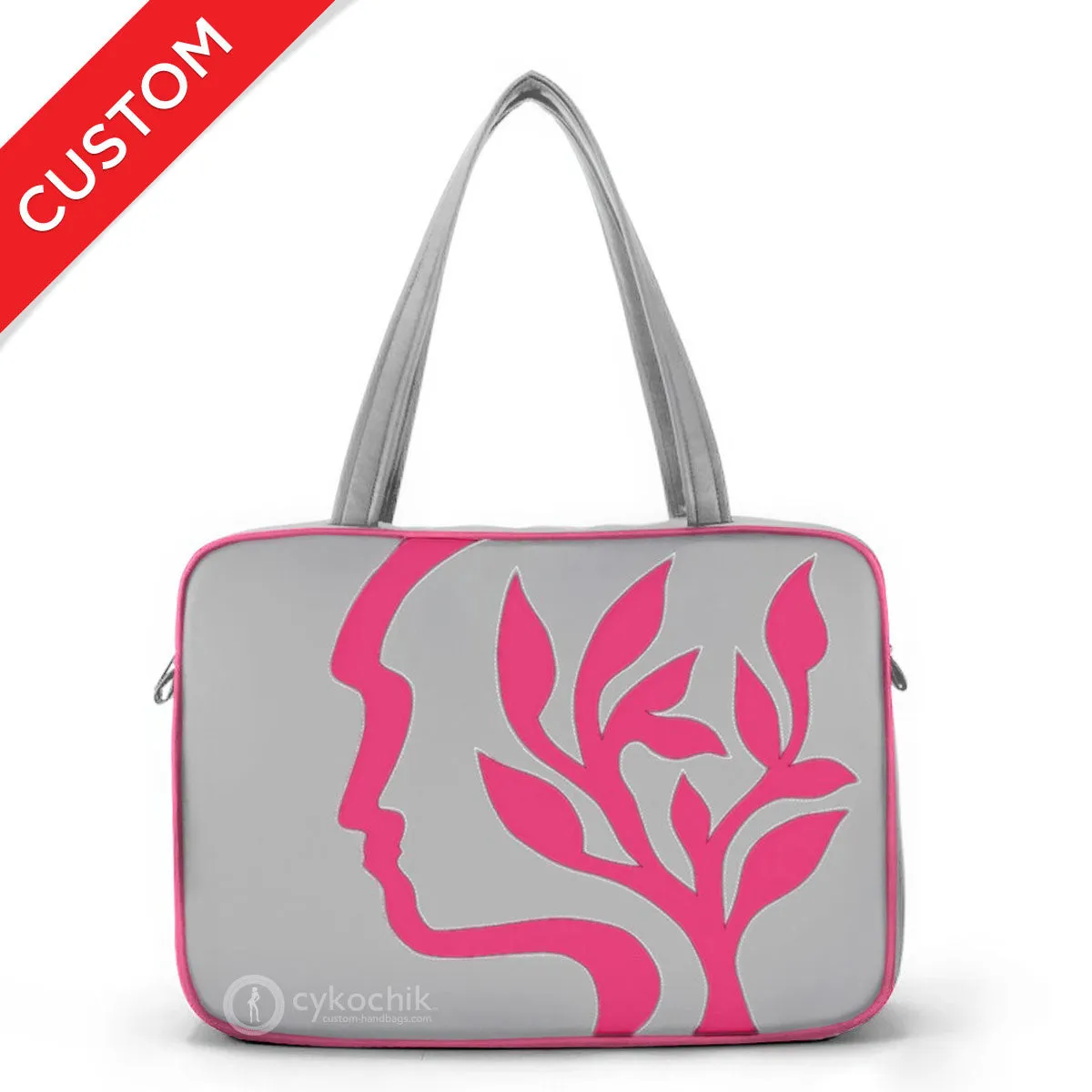 "Silhouette" Vegan Large Tote – Design by Dallas Artist Jody Pham (Multicolored)