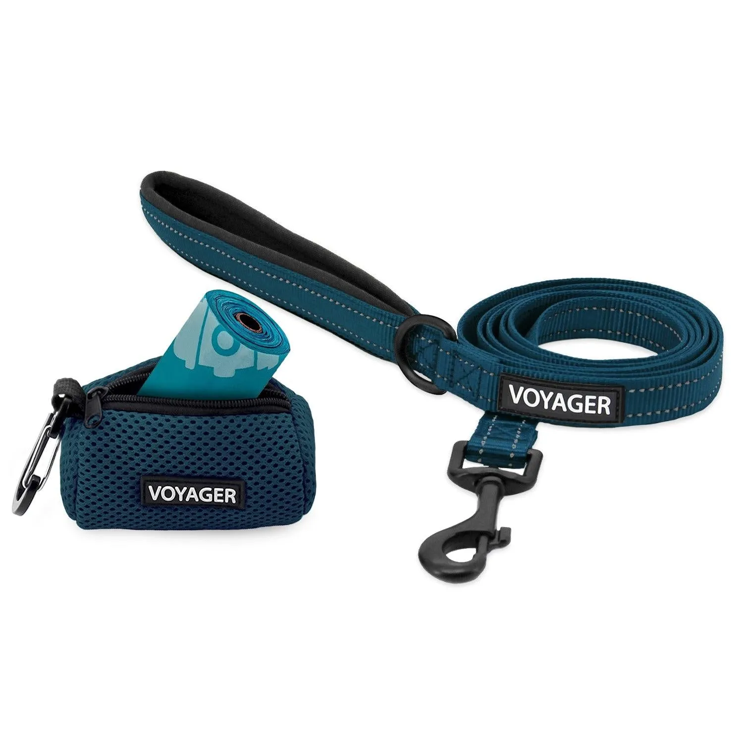 Reflective Leash & Dispenser Set: Ultimate Walking Companion