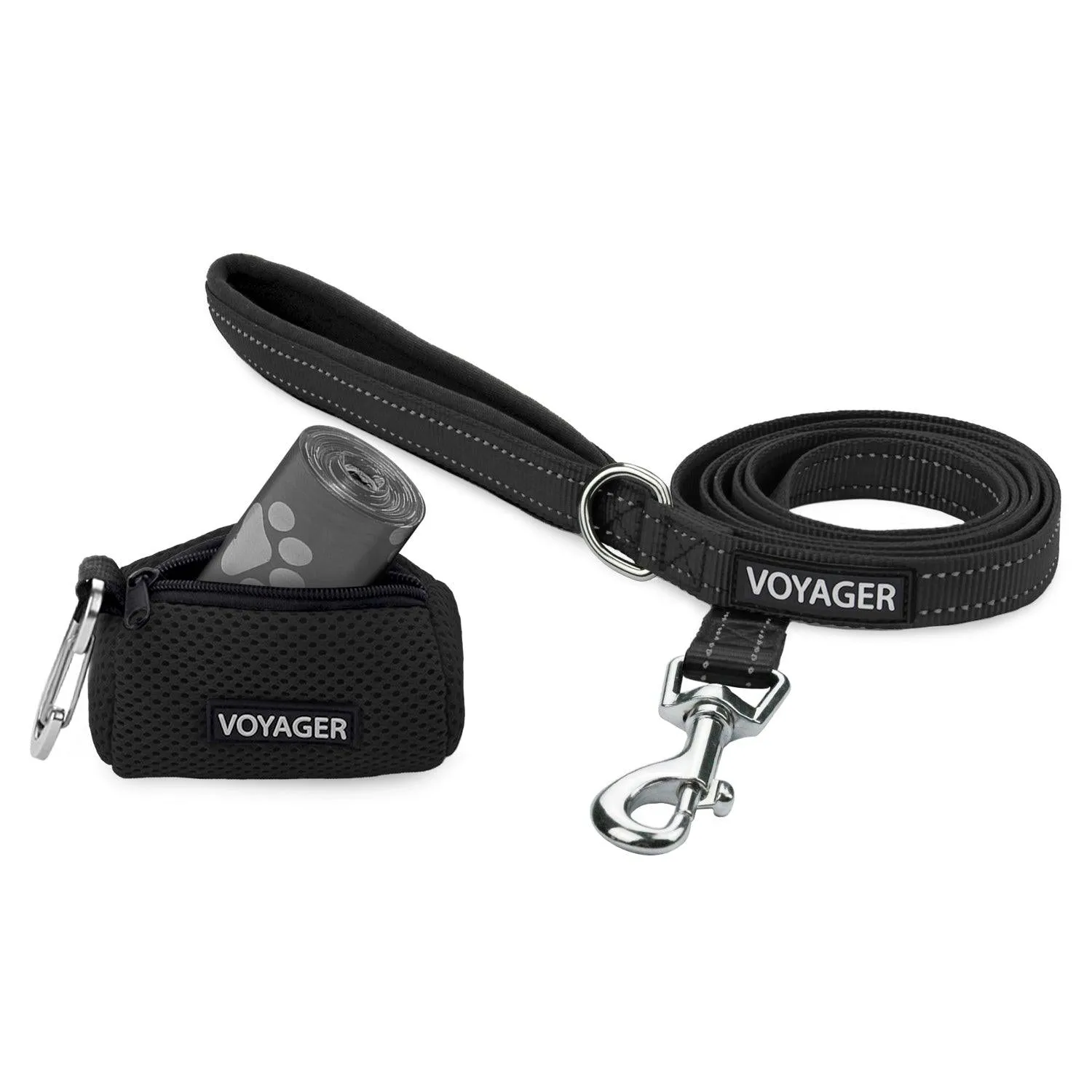 Reflective Leash & Dispenser Set: Ultimate Walking Companion