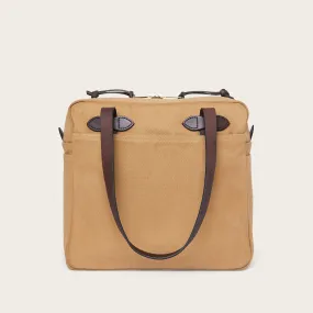 RUGGED TWILL TOTE BAG WITH ZIPPER