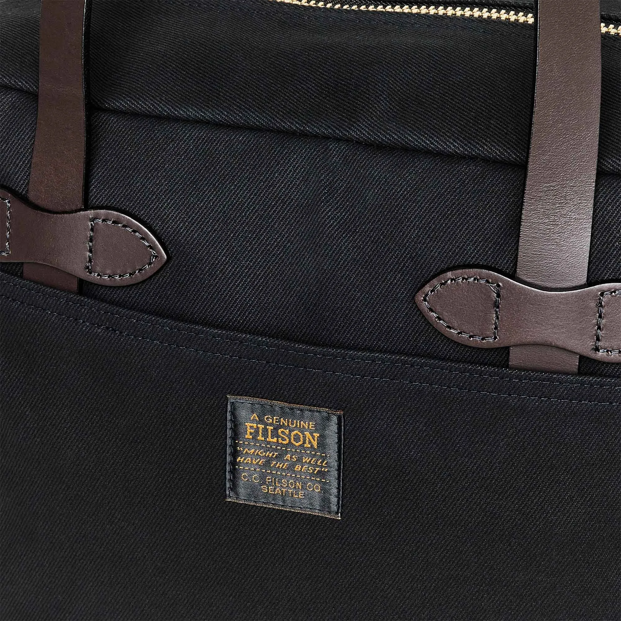 RUGGED TWILL TOTE BAG WITH ZIPPER