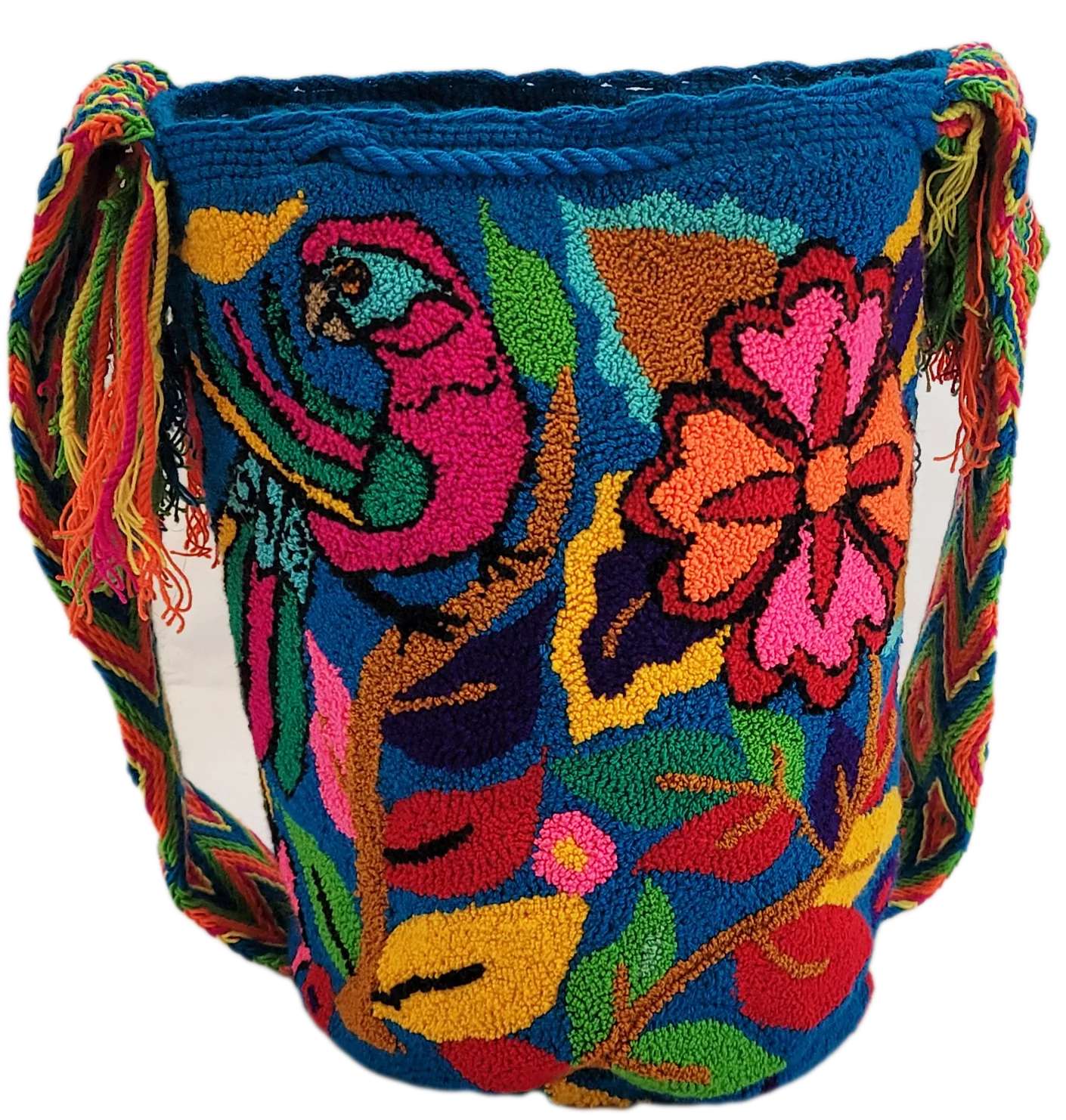 Rylee Large Handmade Punch-needle Wayuu Mochila Bag