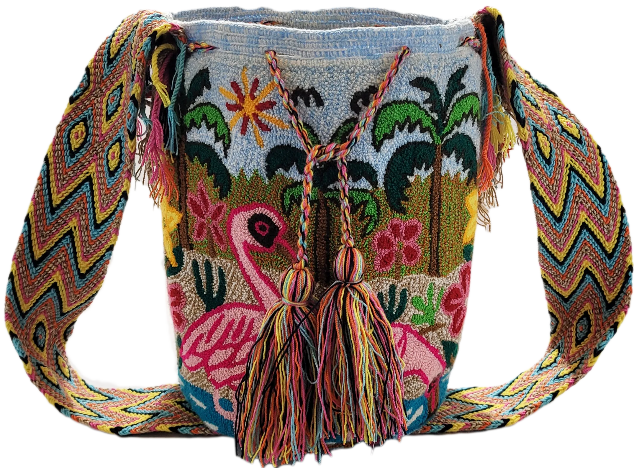 Sophie Large Handmade Punch-needle Wayuu Mochila Bag