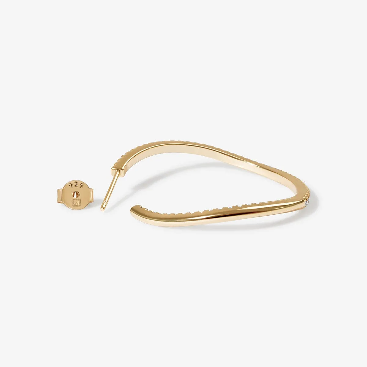 Tao wave maxi hoop earrings