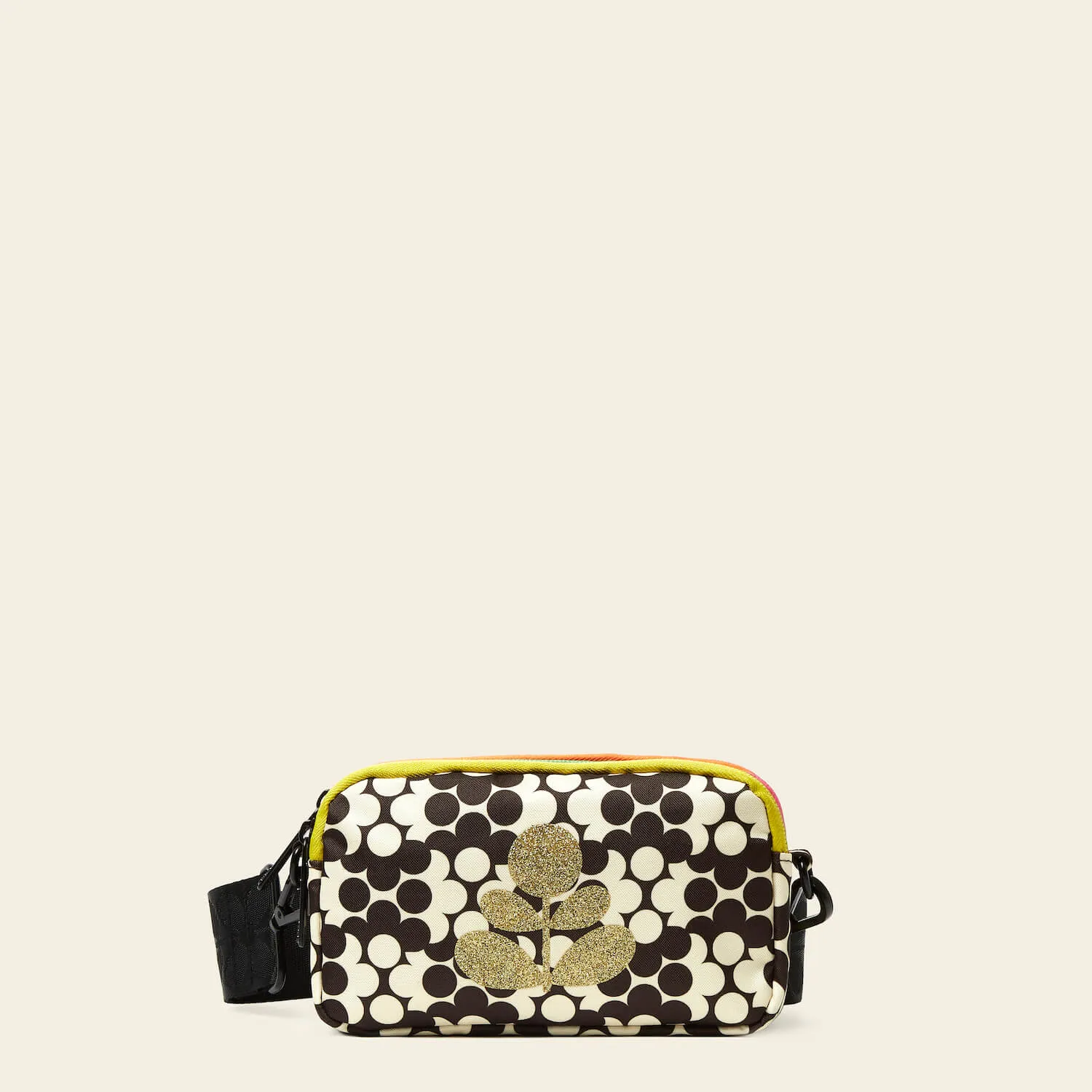 Tripod Crossbody - Puzzle Flower Porcini