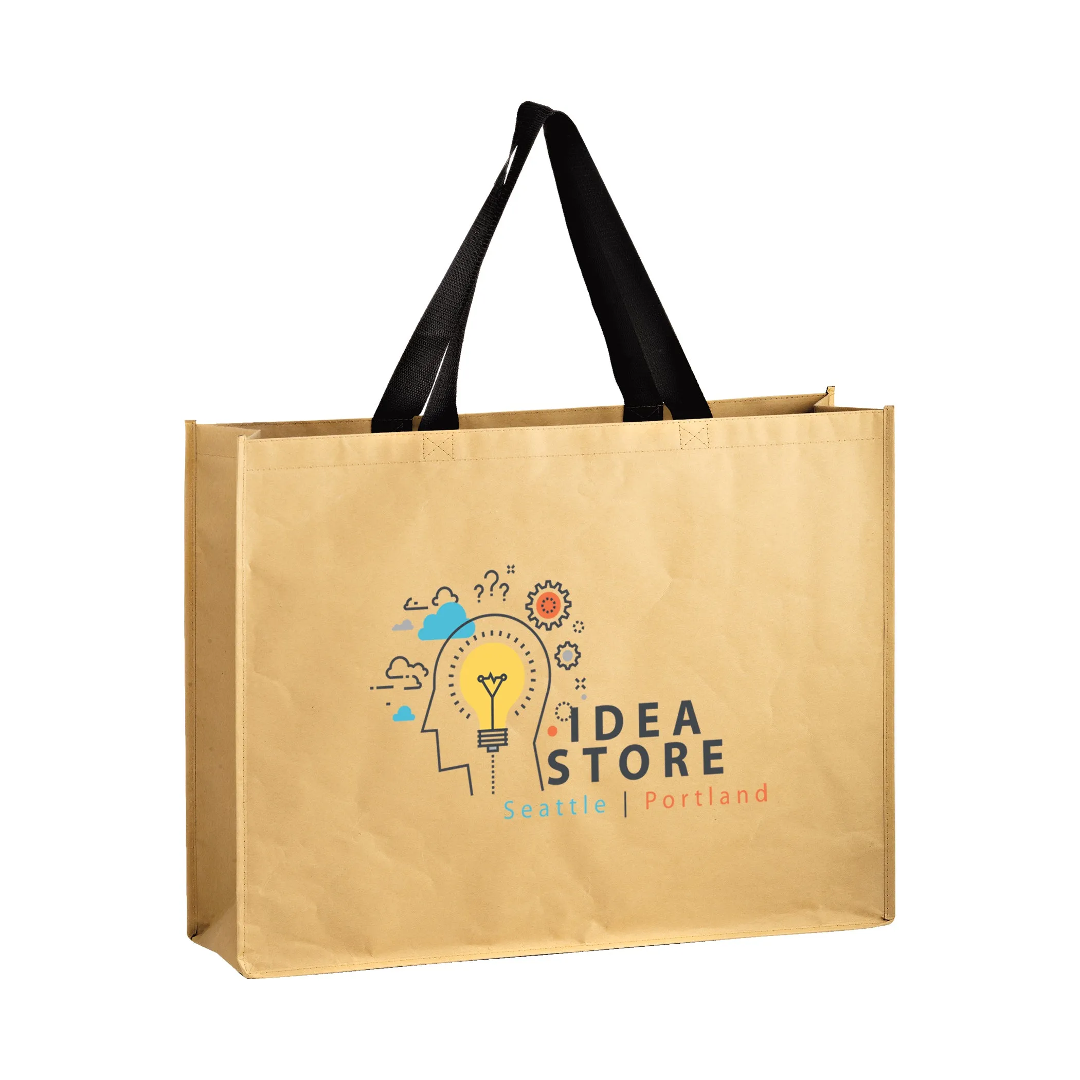 Wholesale NON-WOVEN HYBRID TOTE WITH PAPER EXTERIOR - MACK24