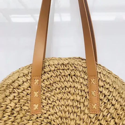 Women's Straw Tote Bag Boho Style