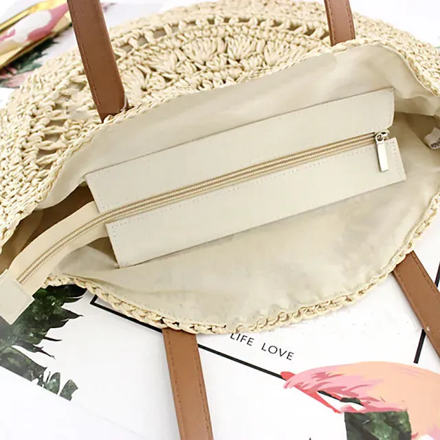 Women's Straw Tote Bag Boho Style